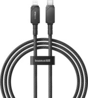 Baseus USB-C apa - Lightning apa 2.0 Adat és Töltő kábel - Fekete (1m)