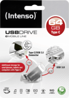 Intenso cMobile Line USB-A / USB-C 64GB Pendrive - Ezüst