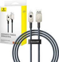 Baseus USB-A apa - Lightning apa 2.0 iPhone Töltő kábel - Fekete (1m)
