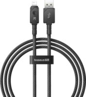 Baseus Explorer USB-A apa - Lightning apa 2.0 iPhone Töltő kábel - Fekete (1m)