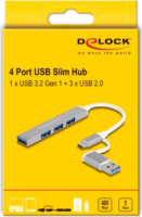 Delock 64214 USB Type-C/Type-A 3.2 HUB (4 port)