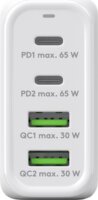 Goobay 2x USB-A / 2x USB-C Hálózati töltő - Fehér (65W)
