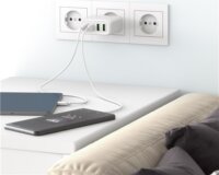 Goobay 2x USB-A / 2x USB-C Hálózati töltő - Fehér (65W)