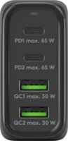 Goobay 64817 2x USB-A / 2x USB-C Hálózati töltő - Fekete (65W)
