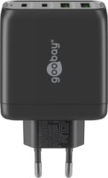 Goobay 64817 2x USB-A / 2x USB-C Hálózati töltő - Fekete (65W)