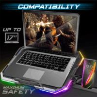 Spirit of Gamer AirBlade 700 RGB 17" Laptop hűtőpad - Fekete