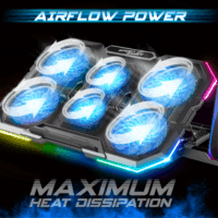 Spirit of Gamer AirBlade 700 RGB 17" Laptop hűtőpad - Fekete