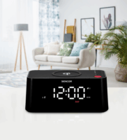 Sencor SDC 7600 Qi Rádiós ébresztőóra - Fekete