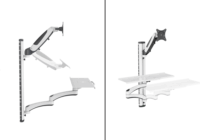 Digitus DA-90451 32" LCD TV/Monitor fali tartó billentyűzettálcával - Fehér/Fekete (1 kijelző)