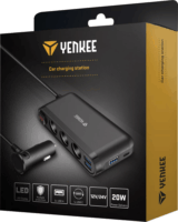 Yenkee YAC 470 Szivargyújtó elosztó 3A (3x szivargyújtó aljzat + 3x USB-A + 1x USB-C)