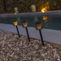 New Garden Gretita Napelemes leszúrható kerti lámpa - Fekete (4db)