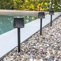 New Garden Gretita Napelemes leszúrható kerti lámpa - Fekete (4db)