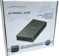 LC-Power LC-DOCK-C-35-M2 HDD Dokkoló és klónozó állomás (USB-C - SATA)