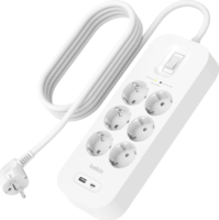 Belkin SRB002VF2M 220V Túlfeszültség védő elosztó 6 aljzatos 2m - Fehér