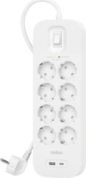 Belkin SRB003VF2M 220V Túlfeszültség védő elosztó 8 aljzatos 2m - Fehér