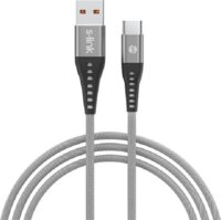 S-Link SL-STM60T USB-A apa - USB-C apa Adat és töltő kábel - Szürke (1m)
