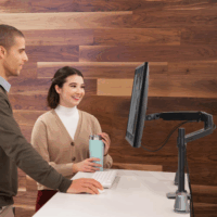 Ergotron LX 34" LCD TV/Monitor asztali tartó - Fekete (1 kijelző)