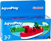 Aquaplay: Tűzoltóhajó figurával - Piros