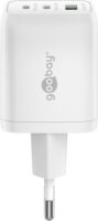 Goobay 64754 2x USB-C / USB-A Hálózati Gyorstöltő Adapter 65W - Fehér