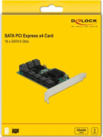 Delock 90073 16x belső SATA port bővítő PCIe kártya