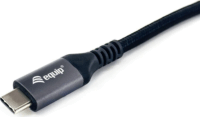 Equip USB-C apa - USC-C apa 4.0 Adat és töltő kábel - Fekete (1.2m)