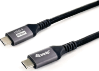 Equip USB-C apa - USC-C apa 4.0 Adat és töltő kábel - Fekete (1.2m)