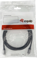 Equip USB-C apa / USB-C apa 4.0 Adat és töltő kábel - Fekete (2m)