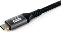Equip USB-C apa / USB-C apa 4.0 Adat és töltő kábel - Fekete (2m)