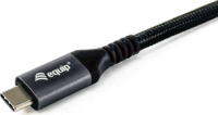 Equip USB-C apa / USB-C apa 4.0 Adat és töltő kábel - Fekete (2m)