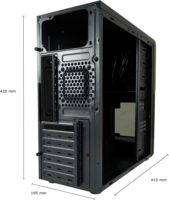 LC-Power LC-7041B-ON Számítógépház - Fekete