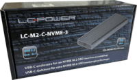 LC-Power LC-M2-C-NVME-3"USB 3.2 Gen. 2 Külső M.2 ház - Fekete