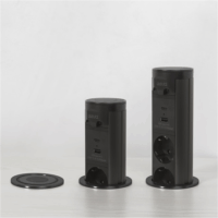 Delight 20453B Motoros rejtett elosztó 3 aljzatos 1.5m - Fekete