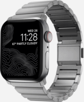 Nomad Titanium Apple Watch S4/S5/S6/S7/S8/S9/SE/Ultra Fém Szíj 42/44/45/49mm - Ezüst