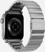 Nomad Titanium Apple Watch S4/S5/S6/S7/S8/S9/SE/Ultra Fém Szíj 42/44/45/49mm - Ezüst