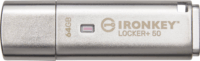 Kingston 64GB IronKey Locker+ 50 USB 3.2 Gen 1 Pendrive - Ezüst