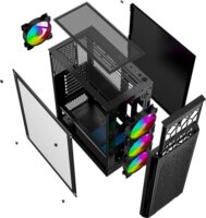 Gembird Fornax 400X Számítógépház - Fekete