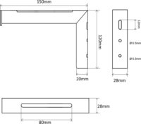Maclean MC-923 Kampós fali vászontartó