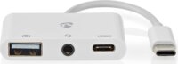 Nedis CCGB64790WT01 USB-C apa - USB/USB-C/Jack 3.5mm anya Adapter