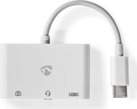 Nedis CCGB64790WT01 USB-C apa - USB/USB-C/Jack 3.5mm anya Adapter