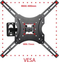Esperanza ERW015 26"-70" LCD TV/Monitor fali tartó - Fekete