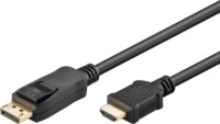 Goobay 64843 DisplayPort 1.2 - HDMI 2.0 Kábel 3m - Fekete