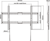 Stell SHO 5210 37"-80" LCD TV/Monitor fali tartó - Fekete (1 kijelző)