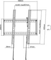 Stell SHO 5400 32"-70" LCD TV/Monitor fali tartó - Fekete (1 kijelző)