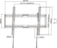 Stell SHO 5410 37"-80" LCD TV/Monitor fali tartó - Fekete (1 kijelző)
