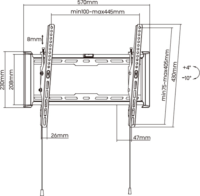 Stell SHO 7400 32"-70" LCD TV/Monitor fali tartó - Fekete (1 kijelző)