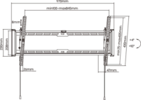 Stell SHO 7410 43"-90" LCD TV/Monitor fali tartó - Fekete (1 kijelző)
