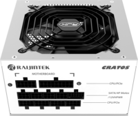 Raijintek 850W Cratos 80+ Gold Tápegység - Fehér