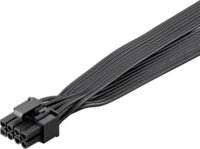 Goobay 8pin apa - 2x 6+2pin apa PCIe Tápegység kábel 0.29m - Fekete