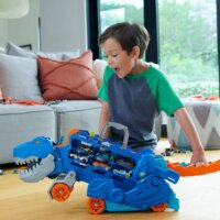 Mattel Hot Wheels City: Átalakítható Ultimate Autószállító T-Rex játékszett - Kék