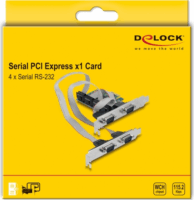 DeLOCK 90410 4 x RS-232 port bővítő PCI Express x1 kártya